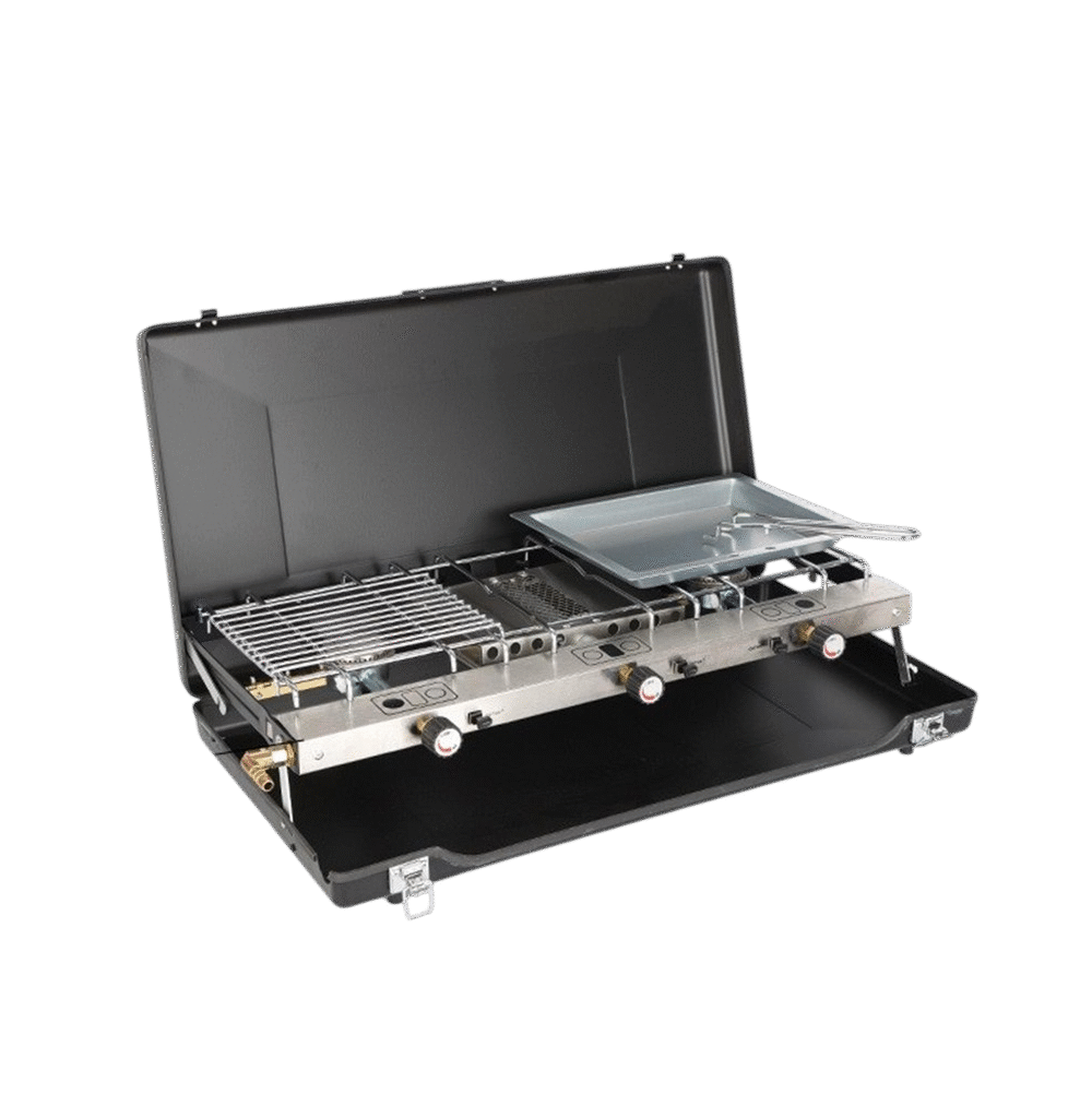 Kompor Camping Portable RT9480 3 Tungku Folding BBQ Stove Outdoor Alat Masak Kemah