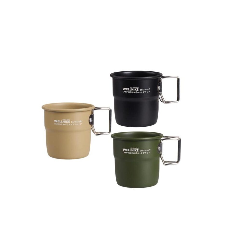 Gelas Mug Camping 300ml WELLHIKE Water Cup with Foldable Handle Outdoor Hiking Mendaki