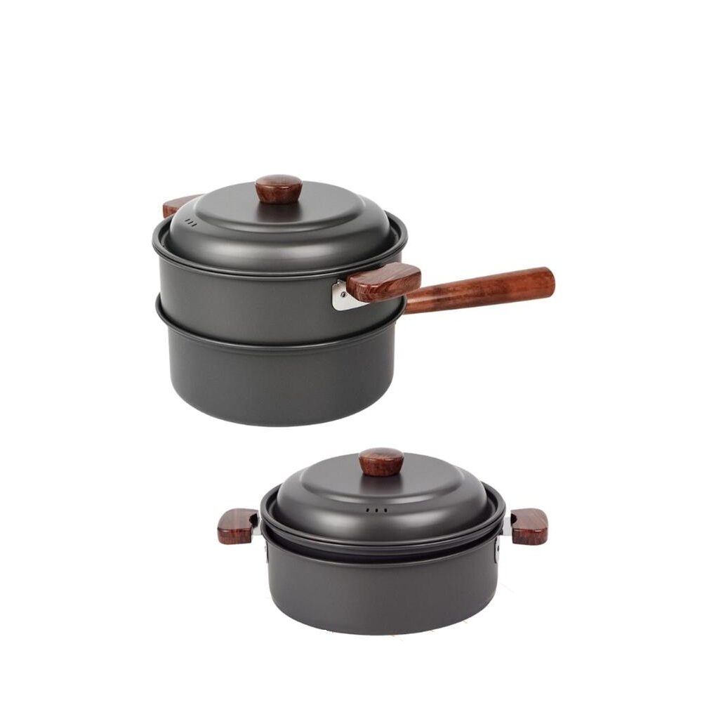Set Panci Masak Steamer CLS 3L Cooking Pot Nesting Alumunium Camping Outdoor