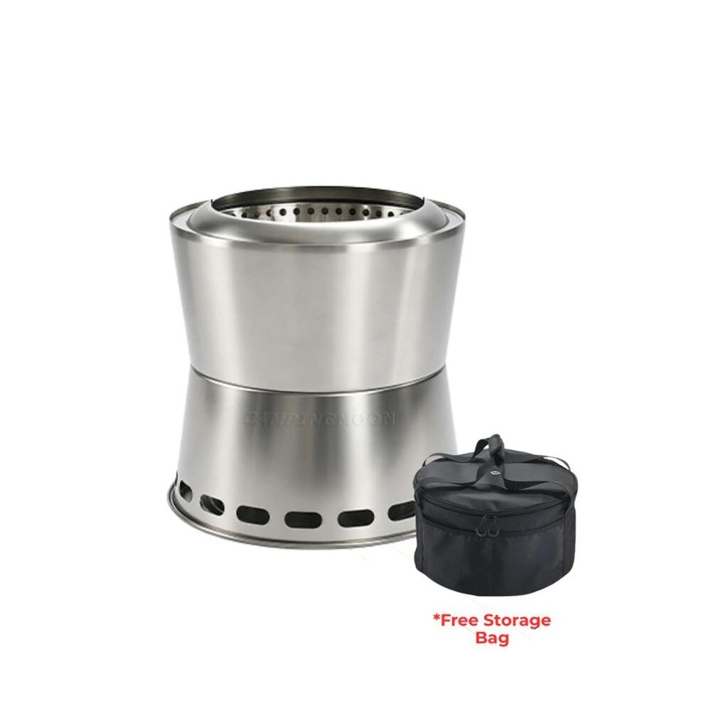Fire Pit CAMPINGMOON Portable Smokeless Wood Stove Double Combustion Outdoor